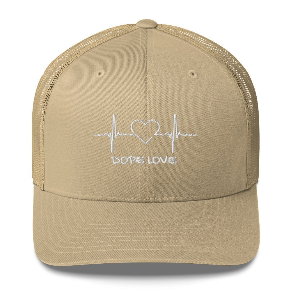 Dope Love Heartbeat Trucker Hat - Dope Life Tribe